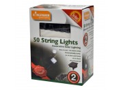 Kingfisher Decorative Solar String Lights x 50 (bright white LEDs)
